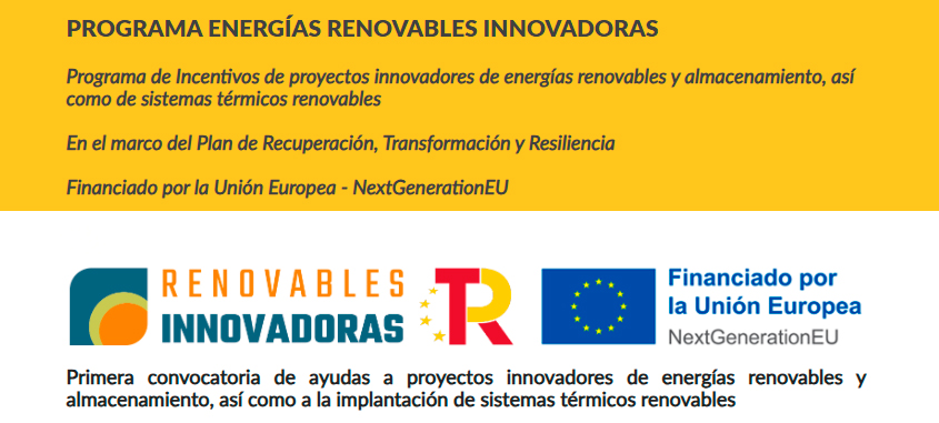 Primera convocatoria de ayudas a proyectos innovadores de energías renovables y almacenamiento-edit